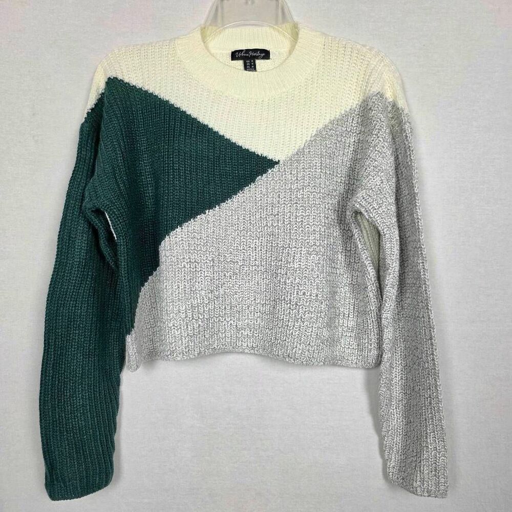 Urban Heritage Colorblock Chunky Knit Sweater M